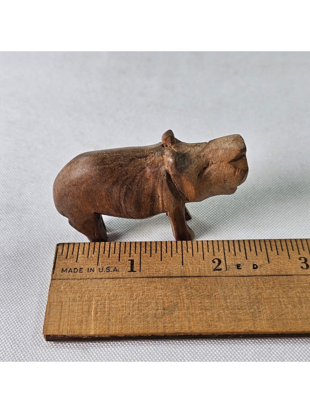 Vintage Hand Carved Wood Safari Animal Figurines Set of 6 Miniature Folk Art - Picture 13 of 15